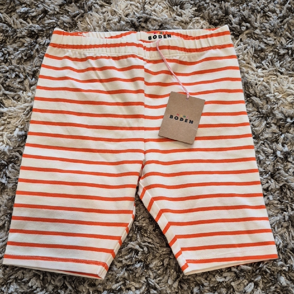 Mini Boden Striped Bike Shorts